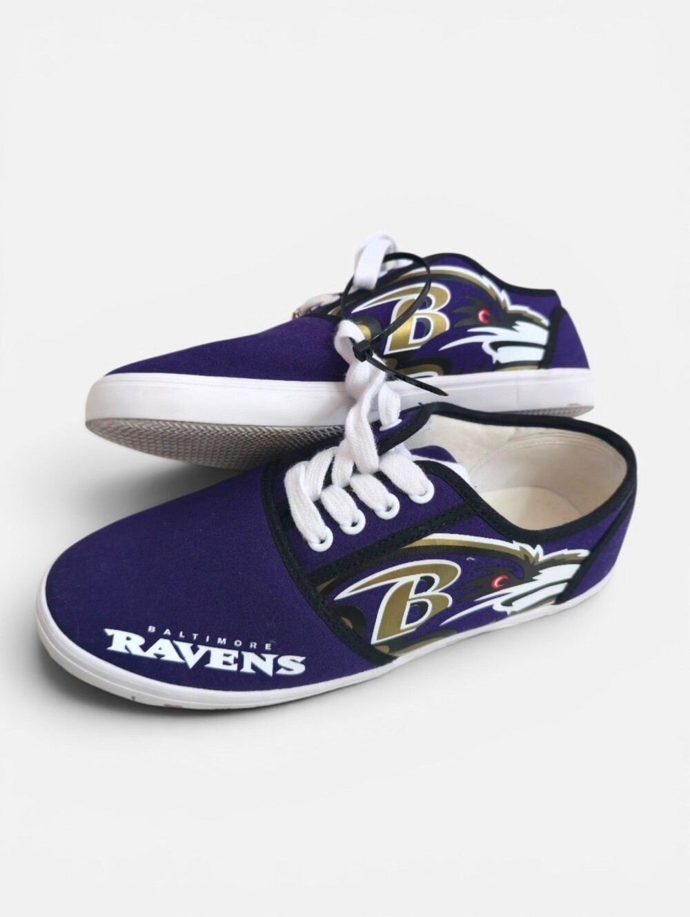 Baltimore Ravens Women's Purple Logo Canvas Sneakers